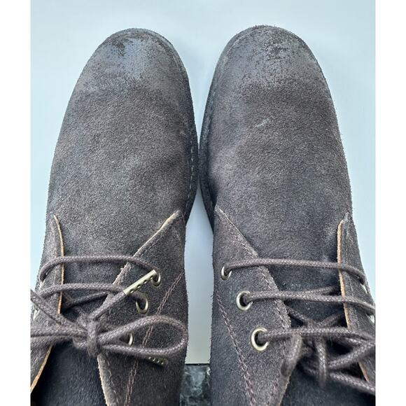 John Varvatos Y945 Men’s Size Size 8.5 Chukka Dark Brown Suede Boots